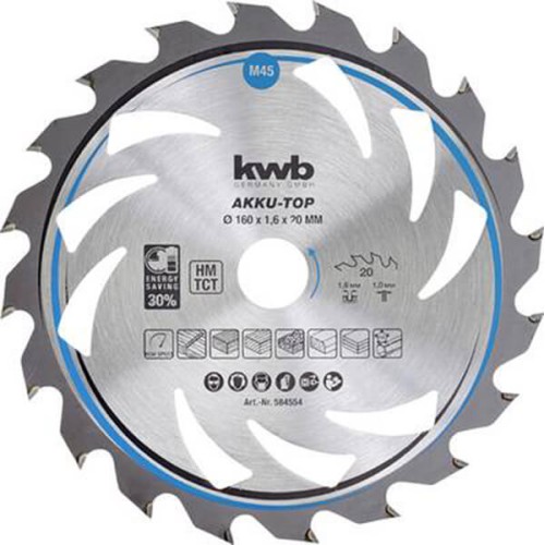 KWB Wood Saw Blade Φ190 AKKU-TOP