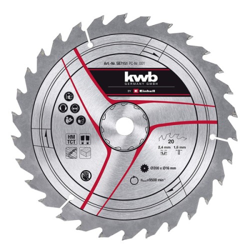 EINHELL TCT Fine Cutting Saw Blade 254x30x1.8/1.2mm 40 Carbide Teeth