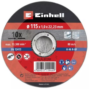 EINHELL Cutting Discs - Set 10 Pieces 115mm / 1.0mm