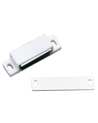 AMIG Μαγνητάκια Πόρτας Επίπλων 56x15mm Λευκά Μέγιστο Φορτίο 'Εως 5Kg