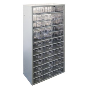 Metal Organizer Storage Cabinet With 36 Long Drawers 19.5x11.5x5cm