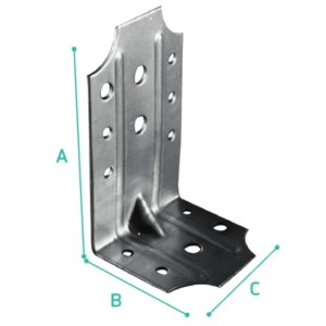 Connection Angle 6x14cm Galvanized