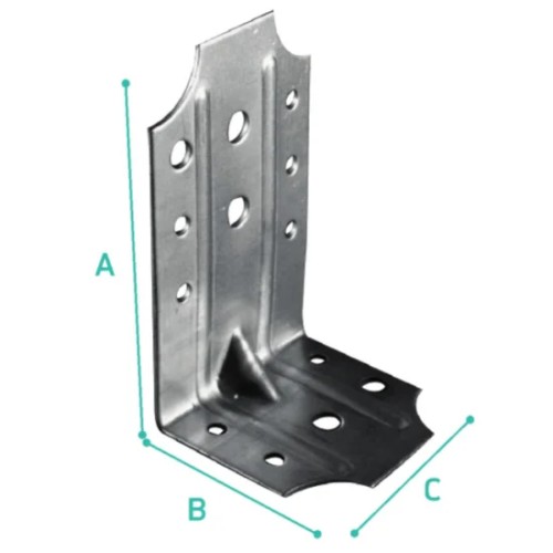 Connection Angle 8x17cm Galvanized