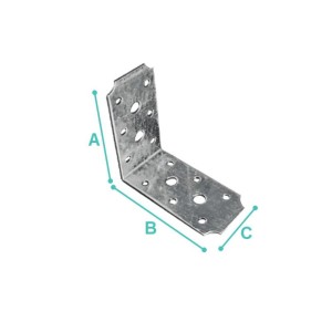 Connection Angle 8x8x4cm Galvanized