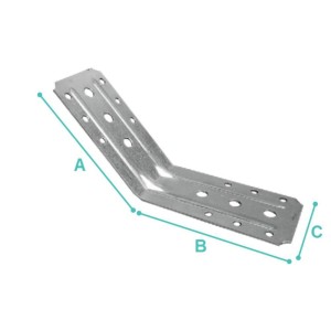 Γωνία Συνδέσεως 13x13cm 135 Μοίρες Γαλβανιζέ