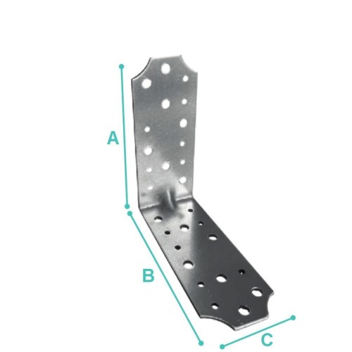 Connection Angle 20x20mm With Galvanized Nerve