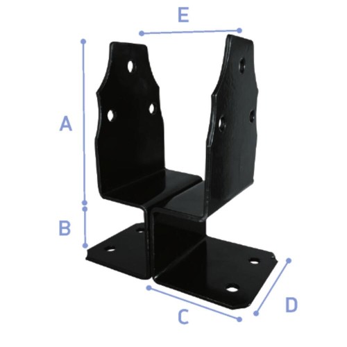 Base Split Black B.T. Set 2 Pcs.