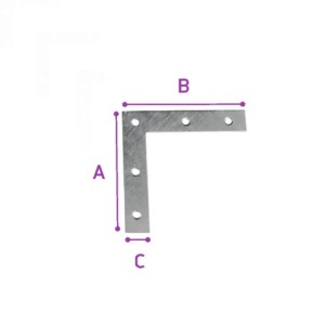 Corner Plate 100x100mm Galvanized Frame