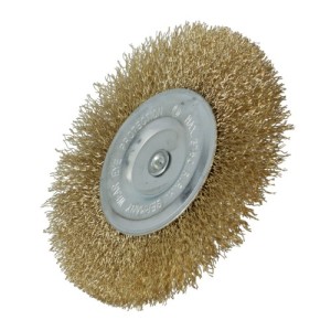 FASTER TOOLS Wire wheel brush with pin, brass 120