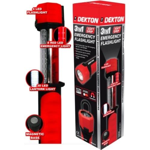 DEKTON 3 In 1 Hazard Flashlight (Wb3A)