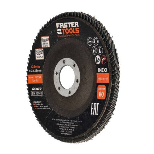 FASTER TOOLS Abrasive flap disc INOX 80