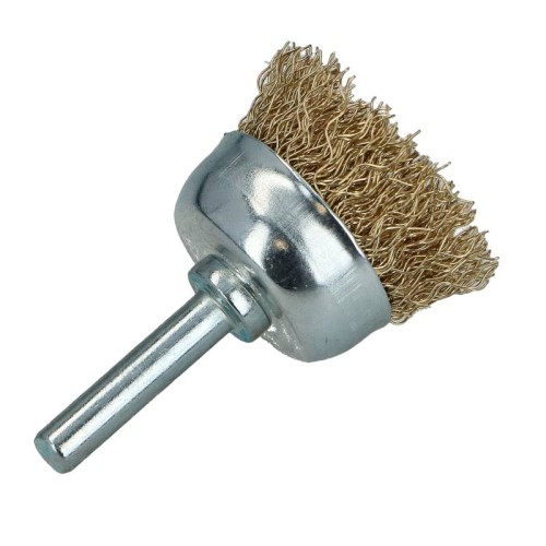 FASTER TOOLS Wire cup brush with pin, brass 30