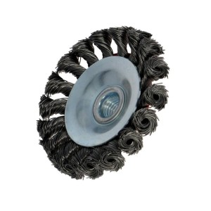 FASTER TOOLS Wire wheel brush with thread M14, TWISTed steel 100