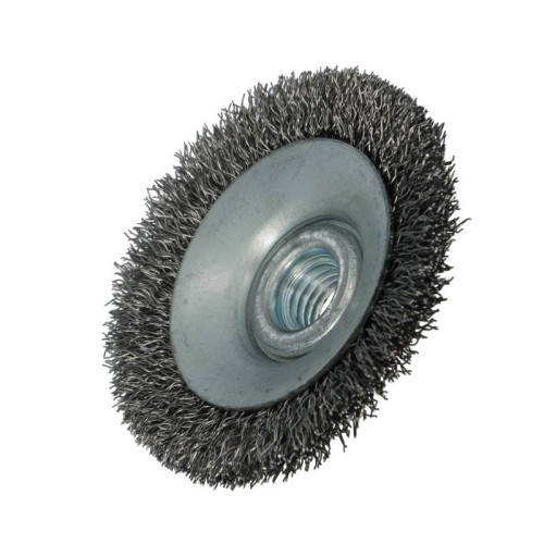 FASTER TOOLS Wire wheel brush with thread M14, steel 80