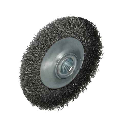 FASTER TOOLS Wire wheel brush with thread M14, steel 100