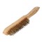 FASTER TOOLS Brass scratch brush with wooden handle 5-row 120 x 25