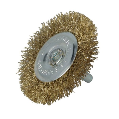 FASTER TOOLS Wire wheel brush with pin, brass 65