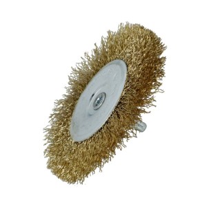 FASTER TOOLS Wire wheel brush with pin, brass 100