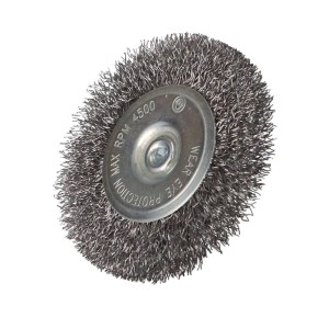 FASTER TOOLS Wire wheel brush with pin, steel 80