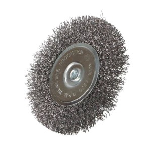 FASTER TOOLS Wire wheel brush with pin, steel 100