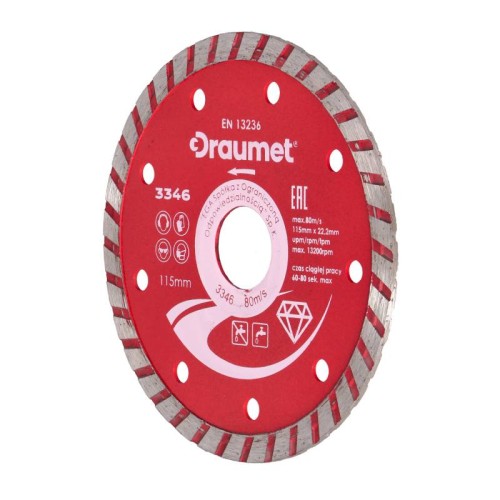 DRAUMET Diamond cutting disc TURBO 115 x 2,5