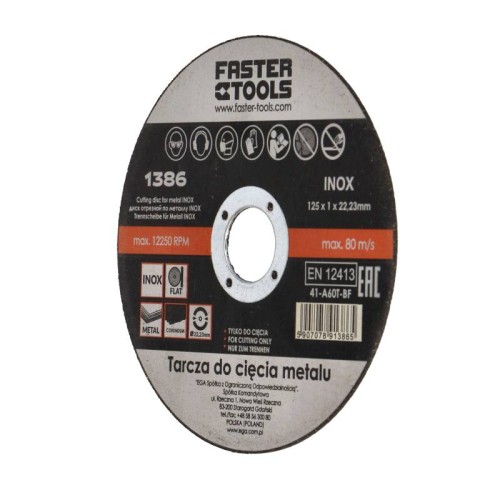 FASTER TOOLS Cutting disc for metal INOX 125 x 1,0