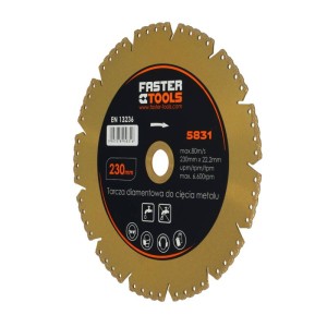 FASTER TOOLS Diamond cutting disc for metal 230 x 1,2