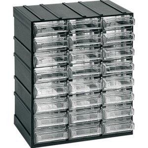 ART PLAST Storage Box With 24 Drawers Width 192mm Depth 148mm Height 230mm