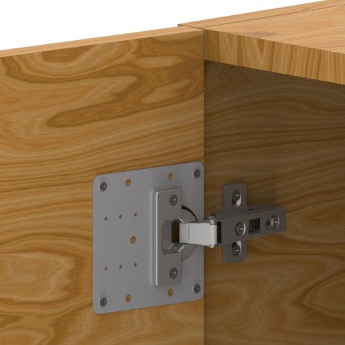 AMIG Πλάκα Επισκευής Inox. Για κρυφούς μεντεσέδες O35 mm Matt 90x90mm