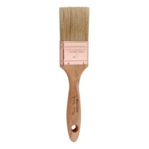 SUPER Double Brushes White 1 1/2 Wooden Handle