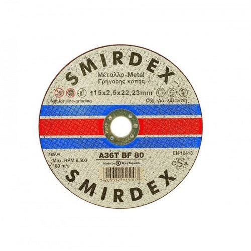 SMIRDEX Metal Cutting Wheels 115x2,5mm