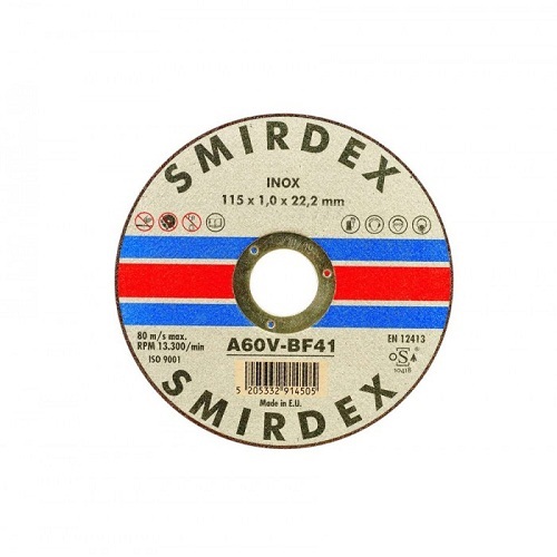 SMIRDEX Δίσκος Φ115x1x22mm Cd Inox Κοπής Μετάλου 25 Τεμ.