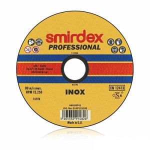 SMIRDEX Δίσκος Φ125x1,0mm Κοπής Inox Cd 25 Τεμ. Professional