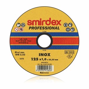 SMIRDEX Δίσκος Φ180x1,6mm Κοπής Inox Cd 25 Τεμ. Professional