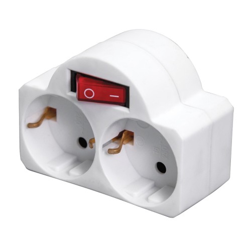 Αντάπτορας Σούκο Σε 2 Σούκο + Διακόπτη
