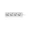 Multiple socket outlet 4-way, without switch, with cable, 3x1mm, with schuko plug