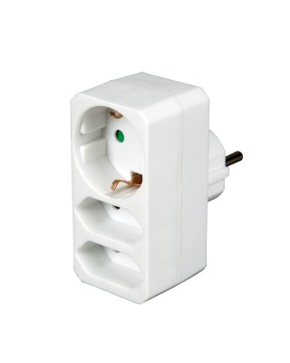 Αντάπτορας Σούκο Σε 1 Σούκο+2 Διπολικά Χωρίς Διακόπτη