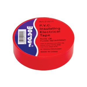 Insulating tape 19mmx20Y, red, Wonder