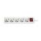 Multiple socket outlet 5-way, with switch & cable, 3Χ1.5mm, with schuko plug