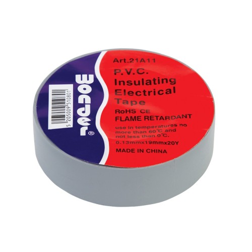 Insulating tape 19mmx20Y, grey, Wonder