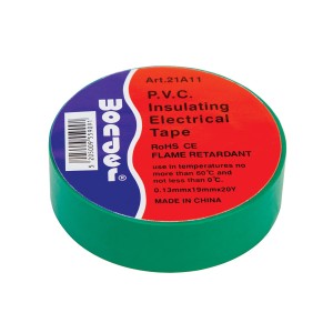 Insulating tape 19mmx20Y, green, Wonder