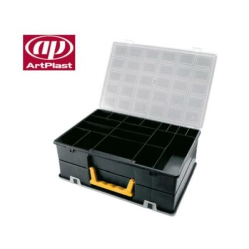 ART PLAST Double Tool Box With Dividers L 360 x P 252x H 128 mm