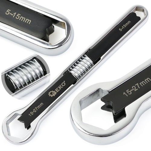 Universal wrench double-sided 5-27mm / 5-15mm CrV