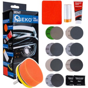Headlight Restoration Kit 22 Pieces Geko