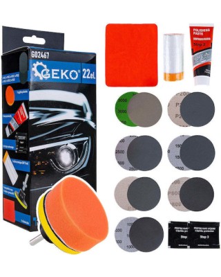 Headlight Restoration Kit 22 Pieces Geko