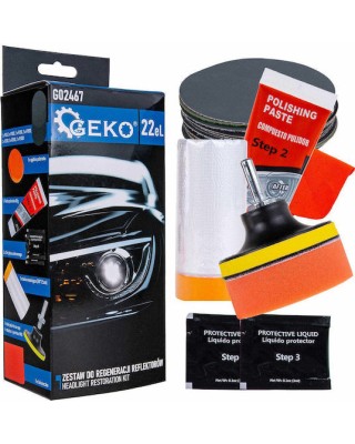 Headlight Restoration Kit 22 Pieces Geko