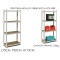 Ραφιέρα Μεταλλική Λευκή 4 Ράφια MDF H173xL75xP30cm