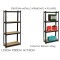 Ραφιέρα Μεταλλική Μαύρη 4 Ράφια MDF H173xL75xP30cm
