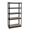 Ραφιέρα Μεταλλική Μαύρη 5 Ράφια MDF H180xL90xP40cm