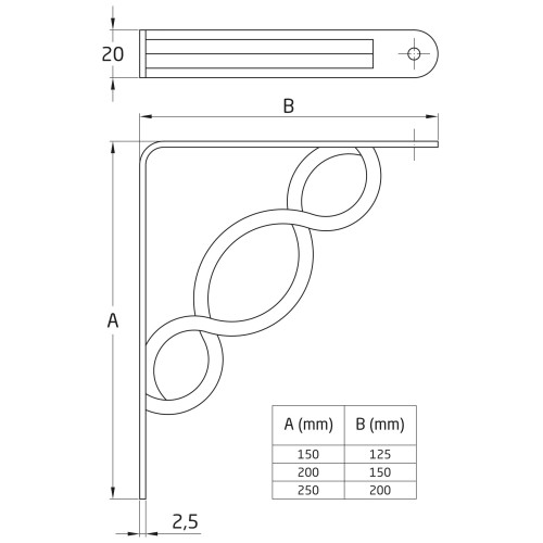 AMIG Γωνία Διακοσμητική 150x125mm Λευκή